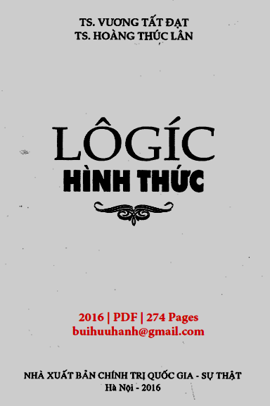 Logic Hình Thức (Nxb Chính Trị 2016) - Vương Tất Đạt, 274 Trang | Sách Việt  Nam